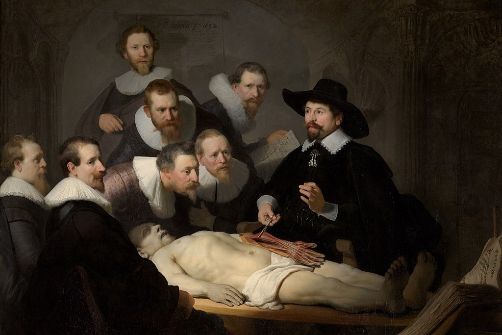 オランダ　デンハーグ　マウリッツハイス美術館　レンブラント　テュルプ博士と解剖学講義